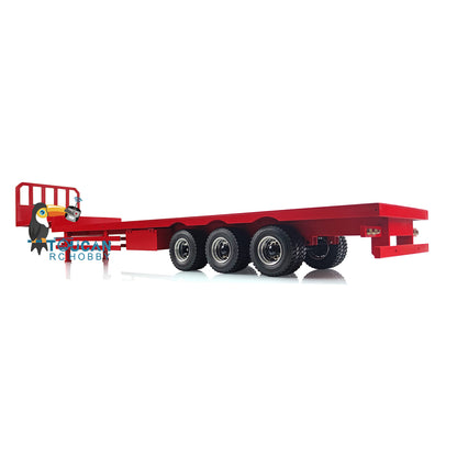 1/12 scale RC tractor trailer plate aluminum tri-axle yellow assembled with landing legs and lamp