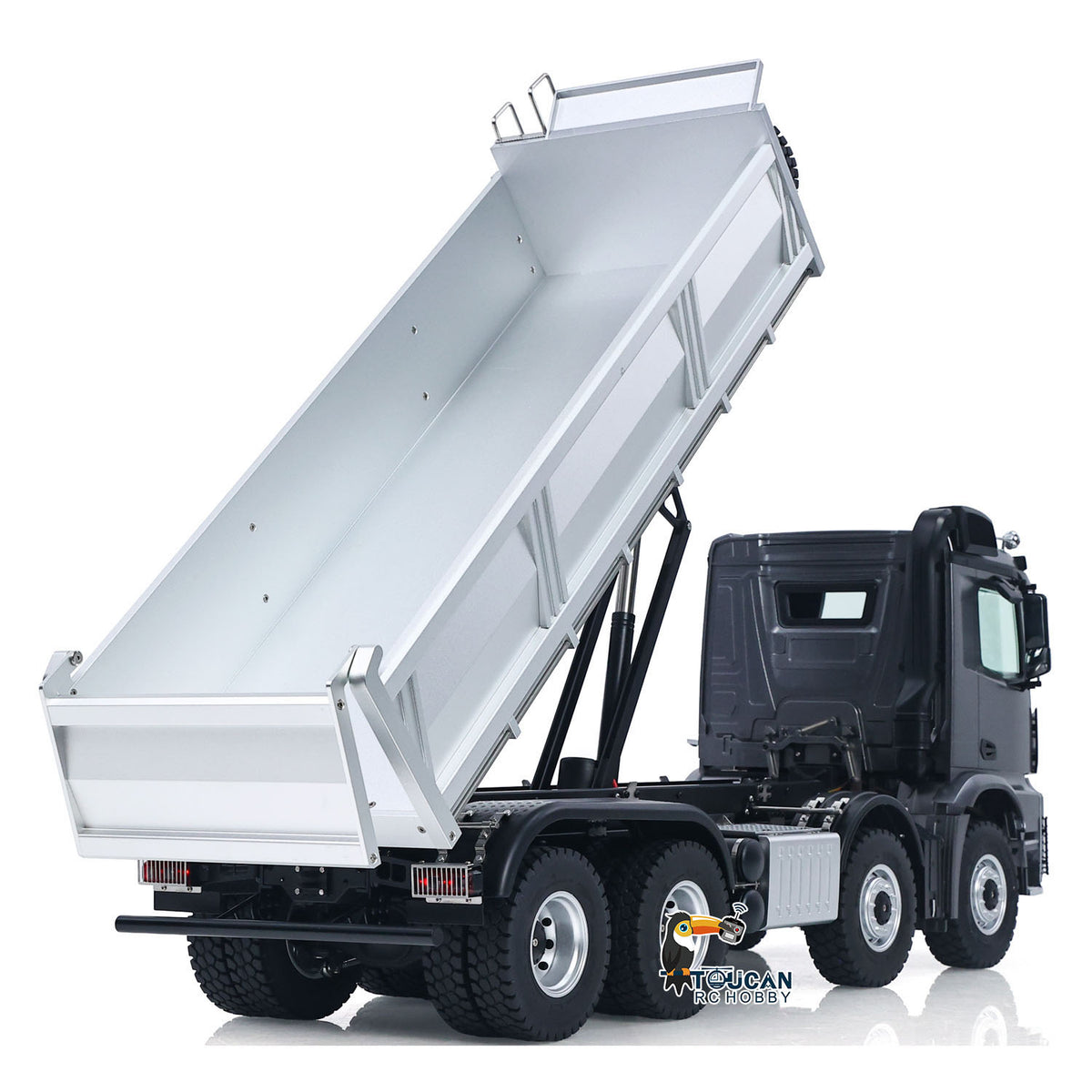 RC semi-metal dump truck front approach angle 23-degree
