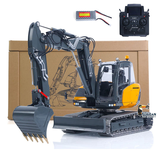 LESU 1/14 Metal RC Hydraulic Excavator MC15 4Arms Remote Control Digger