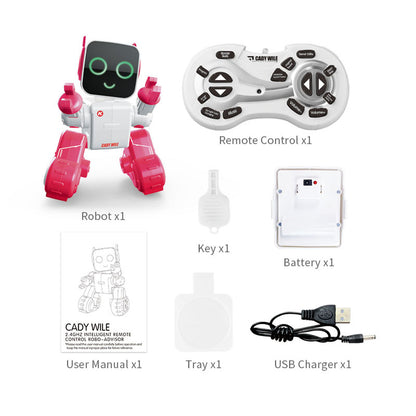 TOUCAN RC HOBBY JJRC R4 Smart Robot Toy with Remote Control Programmable Actions Singing Dancing LED Lights Touch Interaction Coin Saving
