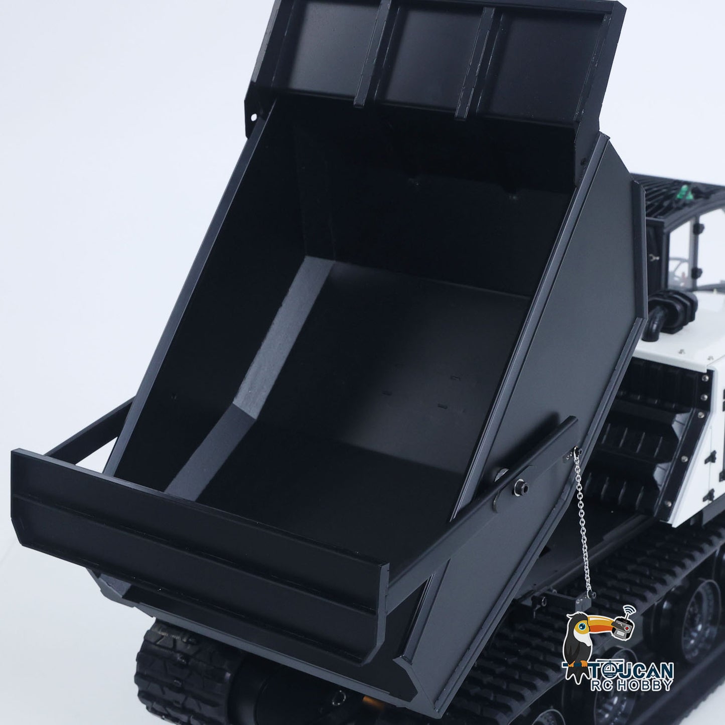 FROG T14R Metal 1/14 Dump Truck Crawler Hydraulic with One-Key Automatic Dump and 360-Degree Bucket Rotation featuring Frsky X14 Transmitter and Full Electronics