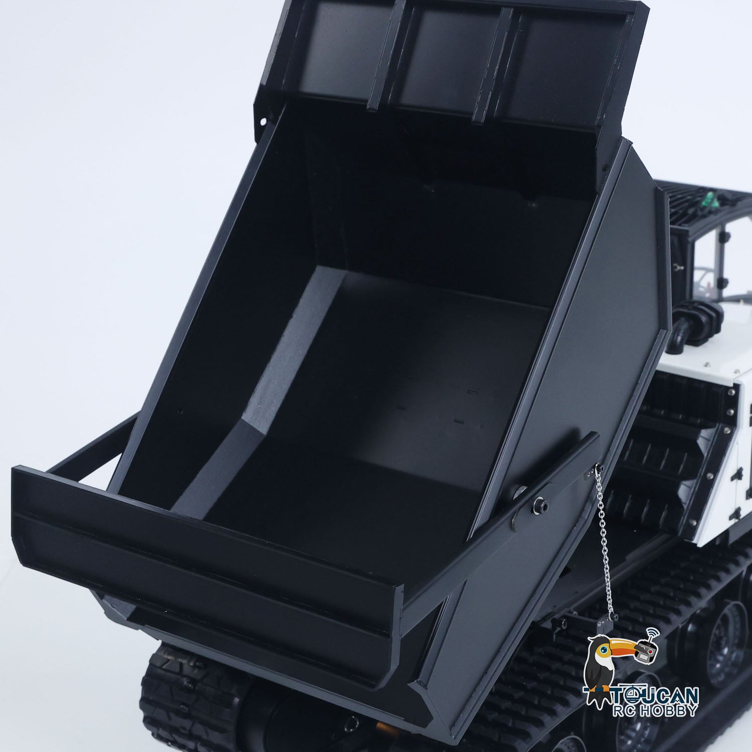 FROG T14R Metal 1/14 Dump Truck Crawler Hydraulic with One-Key Automatic Dump and 360-Degree Bucket Rotation featuring Frsky X14 Transmitter and Full Electronics
