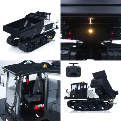 FROG T14R Metal 1/14 Dump Truck Rubber Tracked Hydraulic Tipper with 16CH Radio and 2-Speed Wiper including Lights Sound and Battery Charger