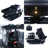 FROG T14R Metal 1/14 Dump Truck Rubber Tracked Hydraulic Tipper with 16CH Radio and 2-Speed Wiper including Lights Sound and Battery Charger