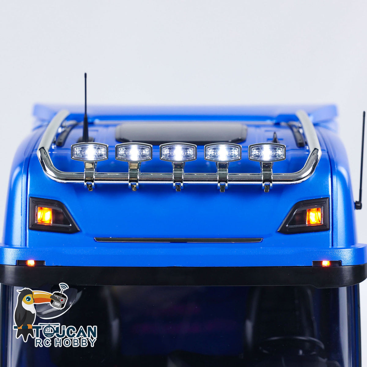 1/14 RC Tractor Truck Tamiya 770S 56368 Cab Interior Detail Painted Metal Blue