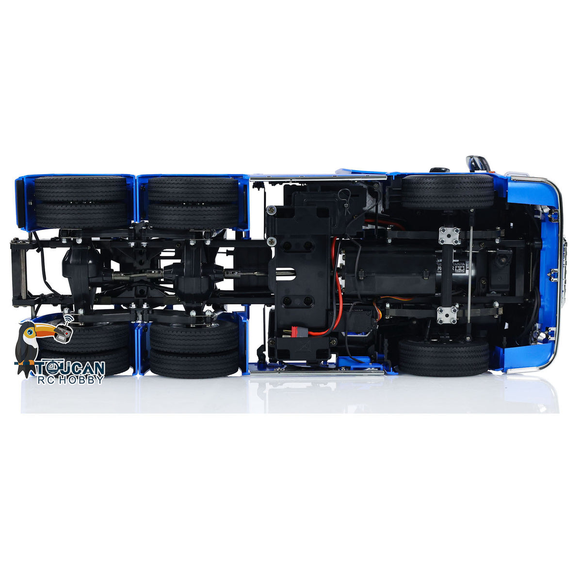 1/14 RC Tractor Truck Tamiya 770S 56368 Chassis View with Motor ESC Servo and Battery