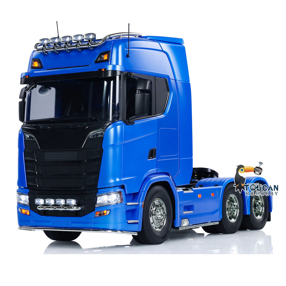 1/14 RC Tractor Truck Tamiya 770S 56368 Metal Blue Painted Rear View 6x4