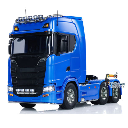 1/14 RC Tractor Truck Tamiya 770S 56368 Metal Blue Painted Rear View 6x4