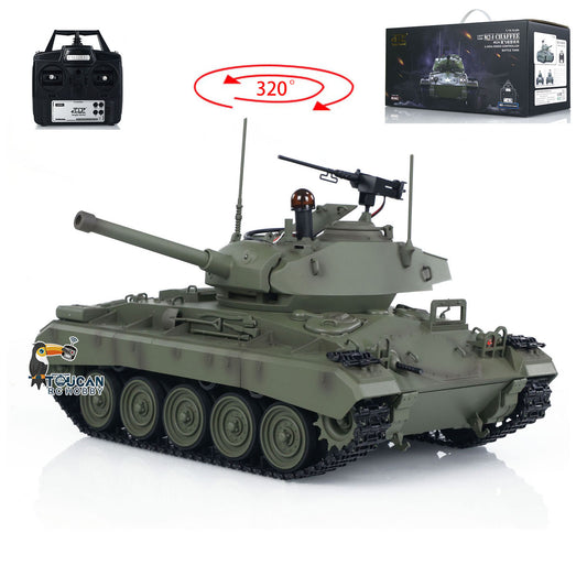 1/16 RC Tank Tongde M2402 Infrared Battle System Barrel Recoil 320° Turret Plastic Version Front View