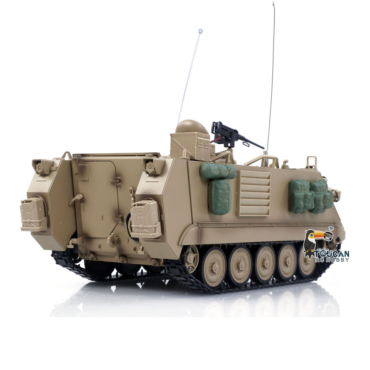  1/16 TD RC Armored Carrier Sound System Realistic Engine Noise Rear Angle