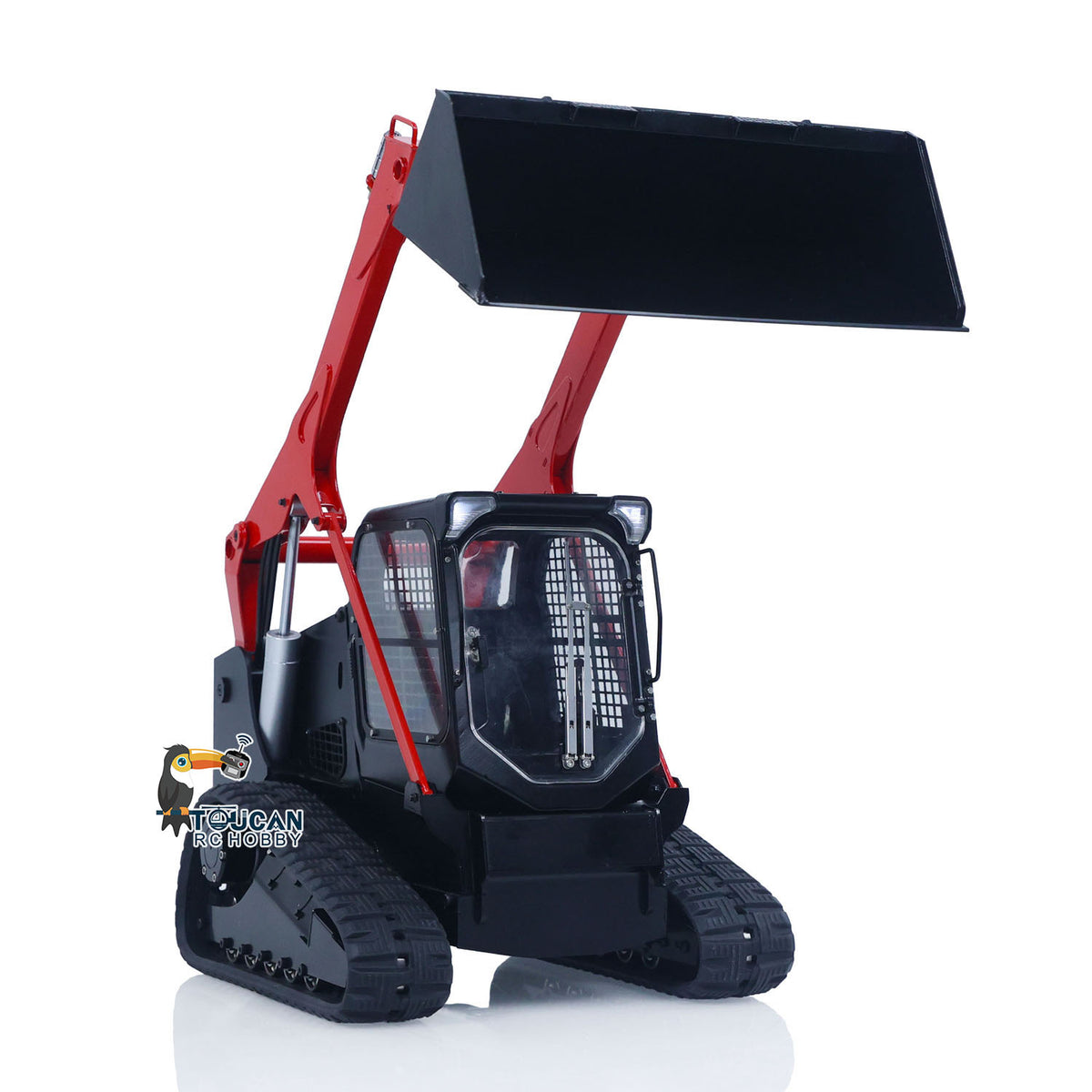 1/14 TH-X SM770 RC Tracked Loader With FlySky I6S Remote Controller Side Profile