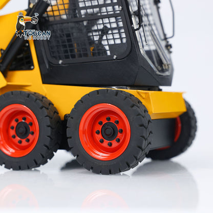 SM450 Metal 1/14 Loader Skid Steer Hydraulic Wheeled with FlySky I6S Radio including Lights Sound Battery and Charger