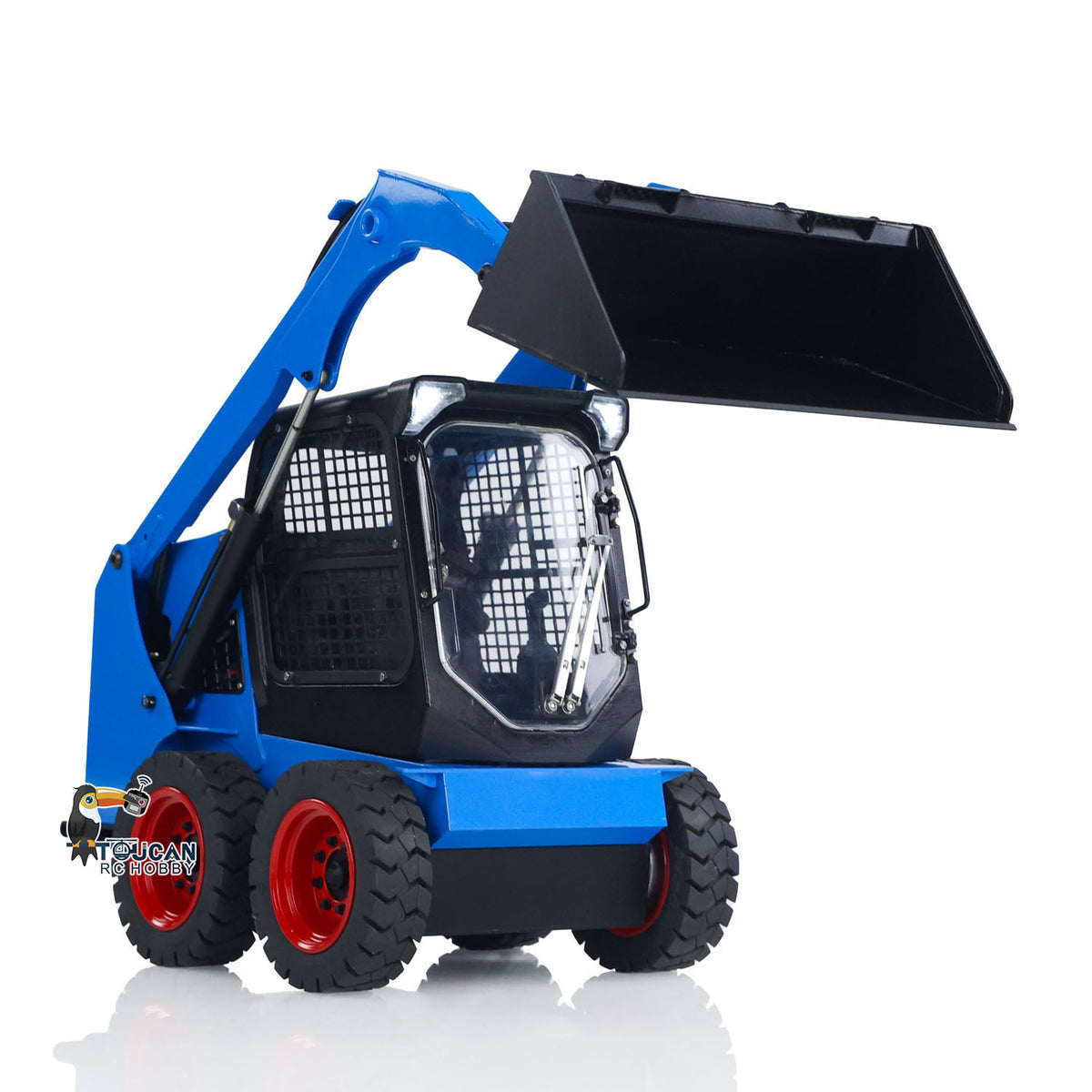 SM450 Metal 1/14 Loader Hydraulic Skid Steer with I6S Transmitter and 3S Battery Charger including ESC Servo Motor and Light Kit