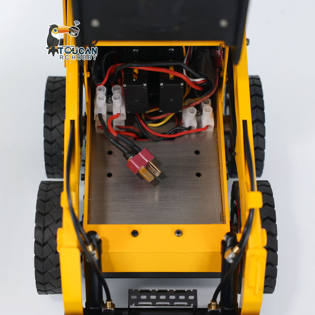 SM450 Metal 1/14 Loader with Hydraulic System and Skid Steer Drive featuring Sound Light Module and Full Electronics Package Battery Included
