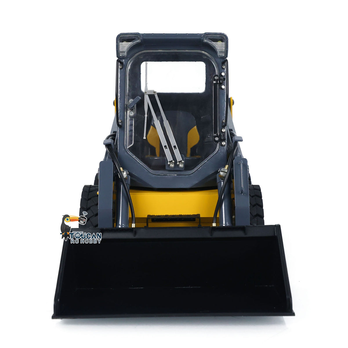 SM450 Metal 1/14 Loader Wheeled Hydraulic with Skid Steering and Sound System plus FlySky Radio Battery Charger Ready to Run