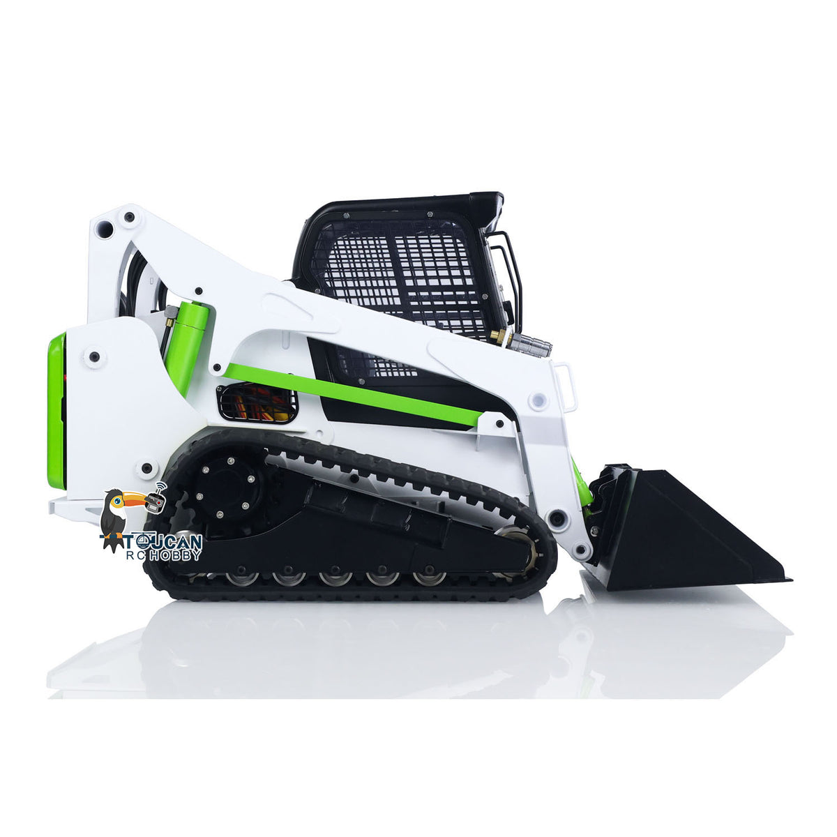 1/14 TH-X SM770 RC Loader With Detailed Plastic Driver Cabin And Opening Front Door Rear Angle