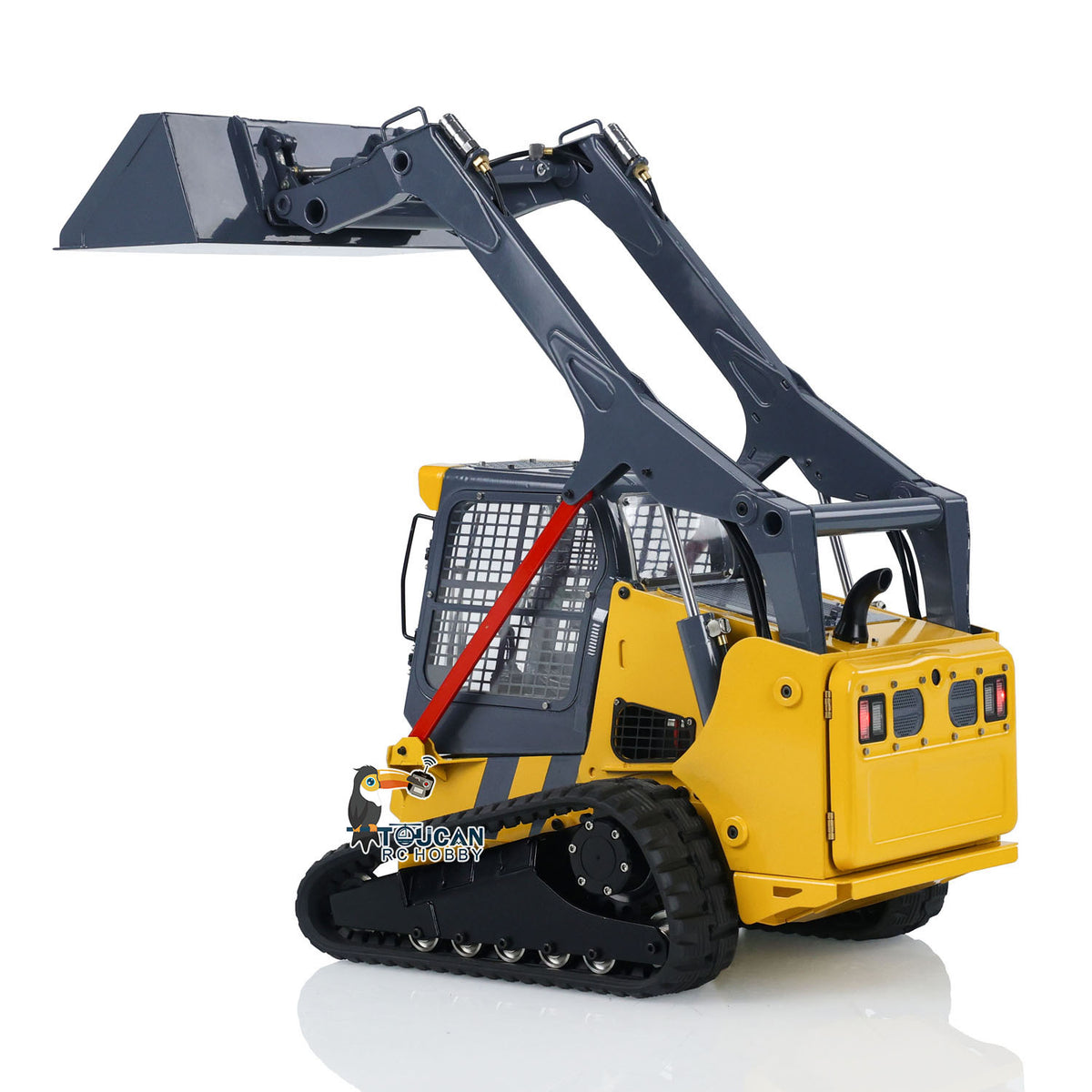 1/14 TH-X SM770 RC Loader With Detailed Plastic Driver Cabin And Opening Front Door Rear Angle