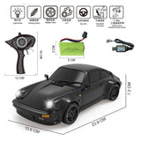 1/18 RC Drift Car LDRC A98 Remote Control Racing Vehicles Simulation 911 LED Light Metal Shell RTR Battery 9G Servo USB Charge