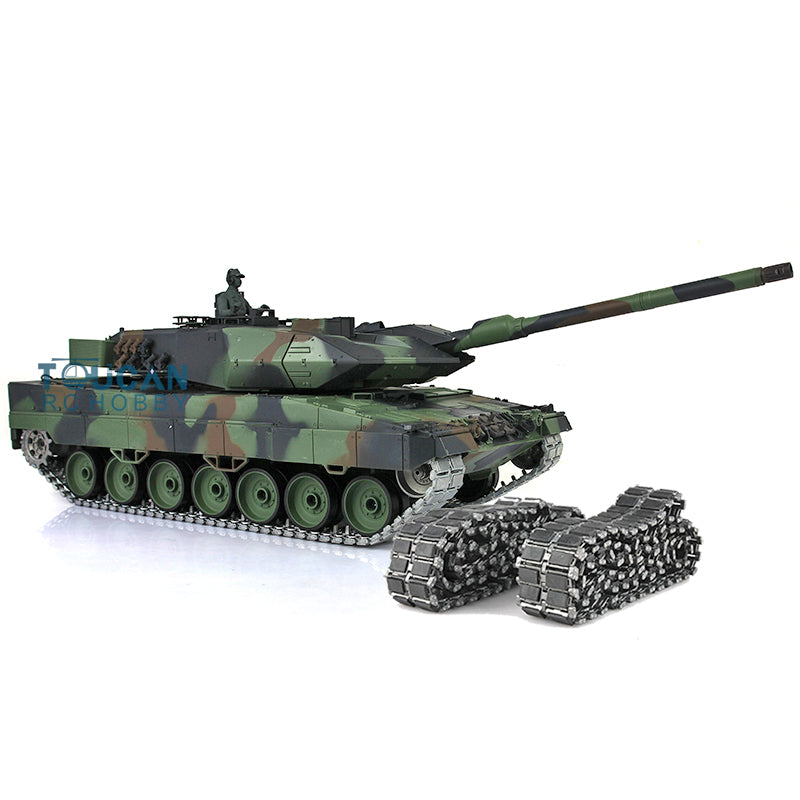 Henglong 1/16 TK7.0 Leopard2A6 RTR RC Tank 3889 with 360 Degrees Turret BB Infrared Combat Smoke Metal Tracks Sprockets Idlers Wheels