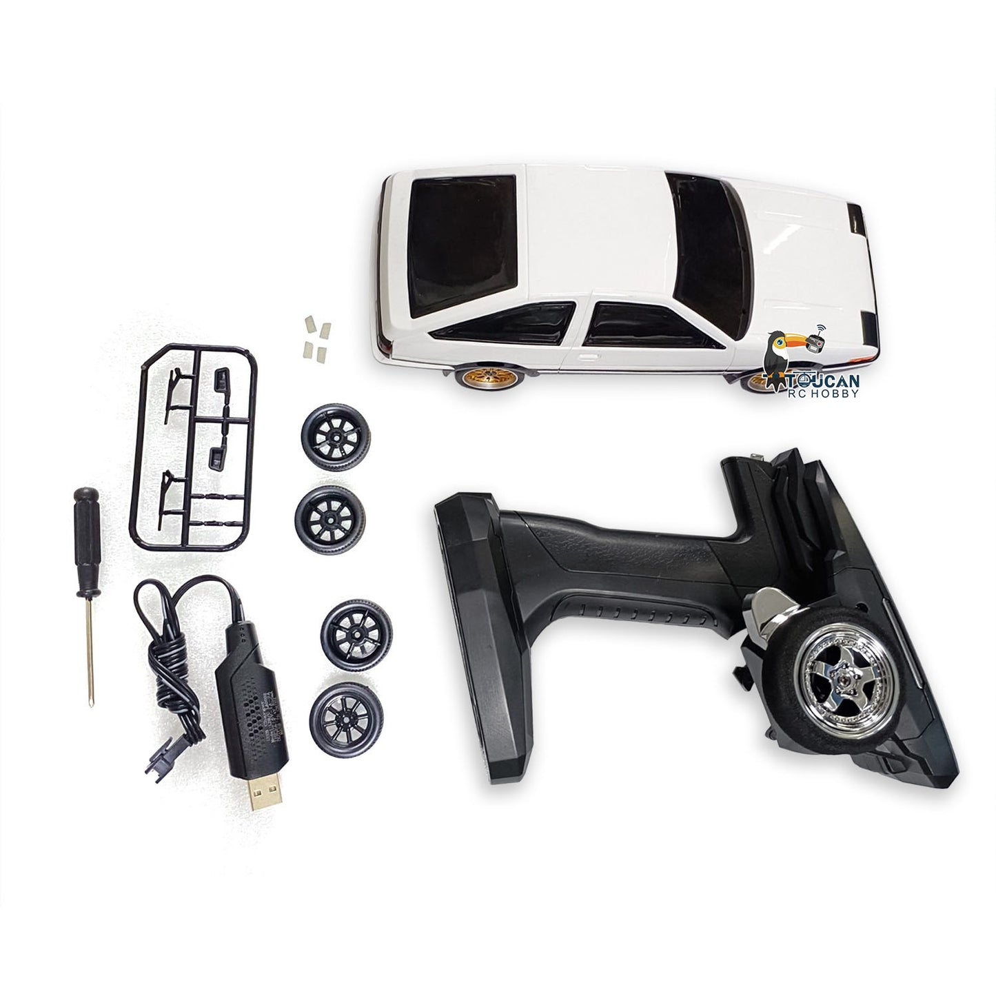 1/18 LDRC LD1801 RC Drift Car RWD AE86 Rennfahrzeuge Flip Light Gyroskop Vollnylon-Chassis Vollkugellager Zusammengebaut Lackiert