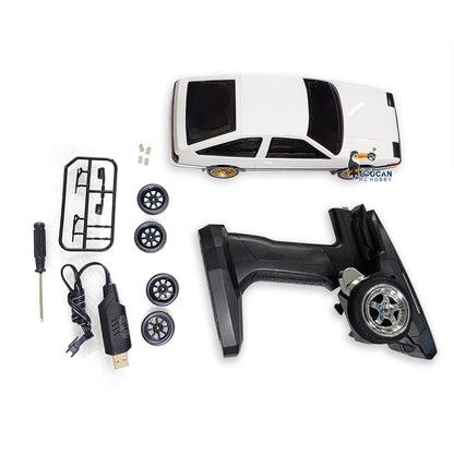 1/18 LDRC LD1801 RC Drift Car RWD AE86 Rennfahrzeuge Flip Light Gyroskop Vollnylon-Chassis Vollkugellager Zusammengebaut Lackiert