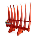 Metal Manual Quick Coupler Rake for 1/8 Hydraulic Remote Control Excavator 385CF RC Digger Model Construction Vehicle Brushless Motor