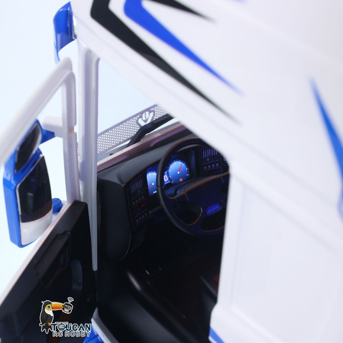 1/14 RC Tractor Truck 10x10 Metal Chassis Unitru-04 Sun Visor Strip Light Roof Horn Windshield Net