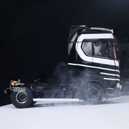  1/14 Unitru 770S RC Truck Chassis Suspension System Magnetic Suction High Roof Close Up