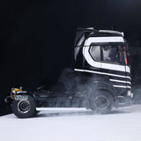  1/14 Unitru 770S RC Truck Chassis Suspension System Magnetic Suction High Roof Close Up
