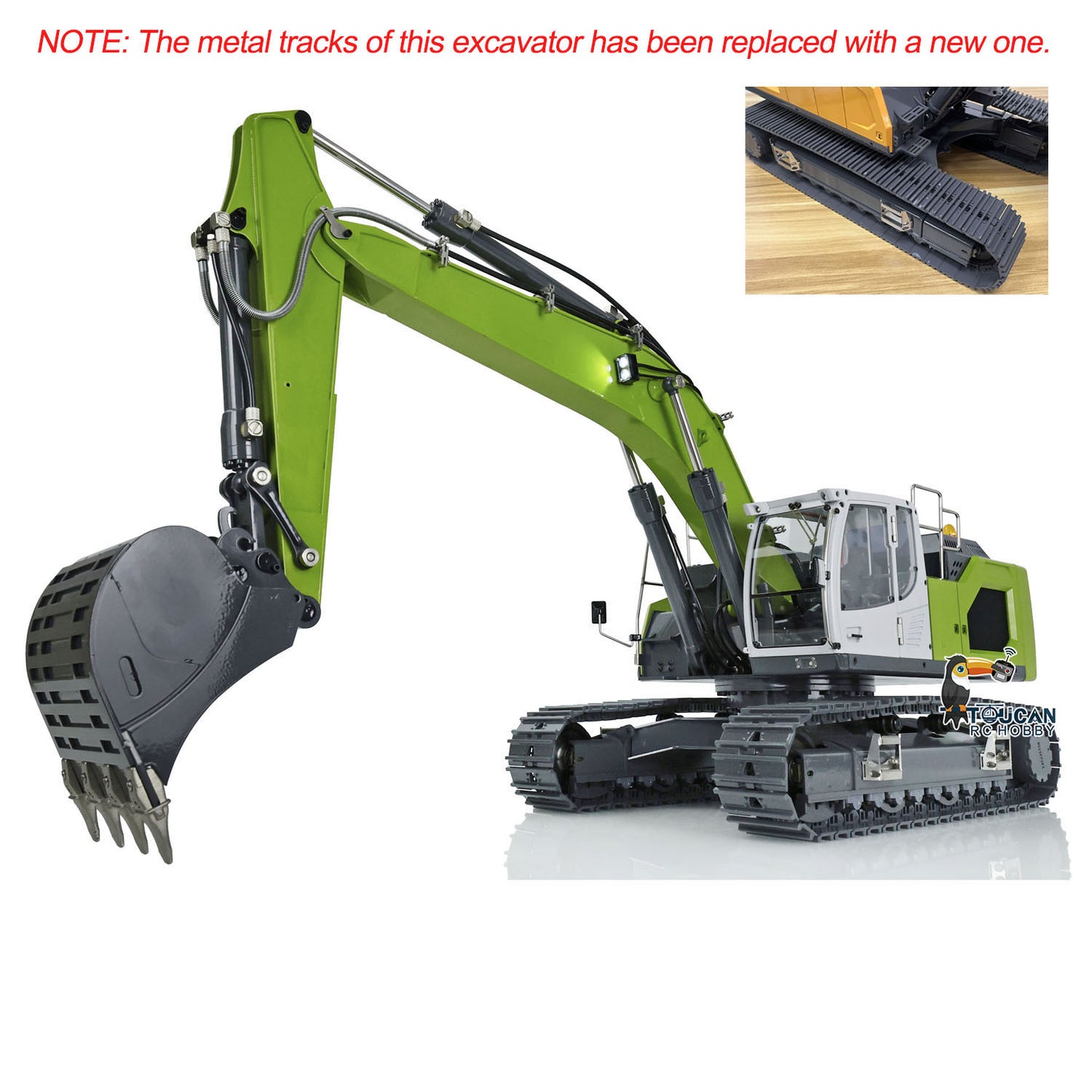 XDRC 945 Metal 1/14 Excavator Tracked Hydraulic Model with 3.5MPA Pump and Planetary Reducer 