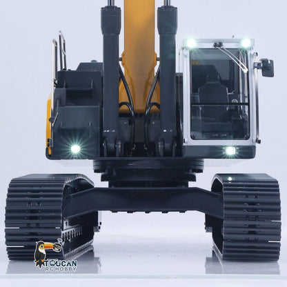 XDRC 945 Metal 1/14 Excavator Hydraulic Construction Vehicle with Lights, Rotating Beacon, and Finished Paint