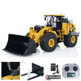 1/14 RC Hydraulic Wheel Loader XDRC Full Metal Yellow Painted RTR Front View