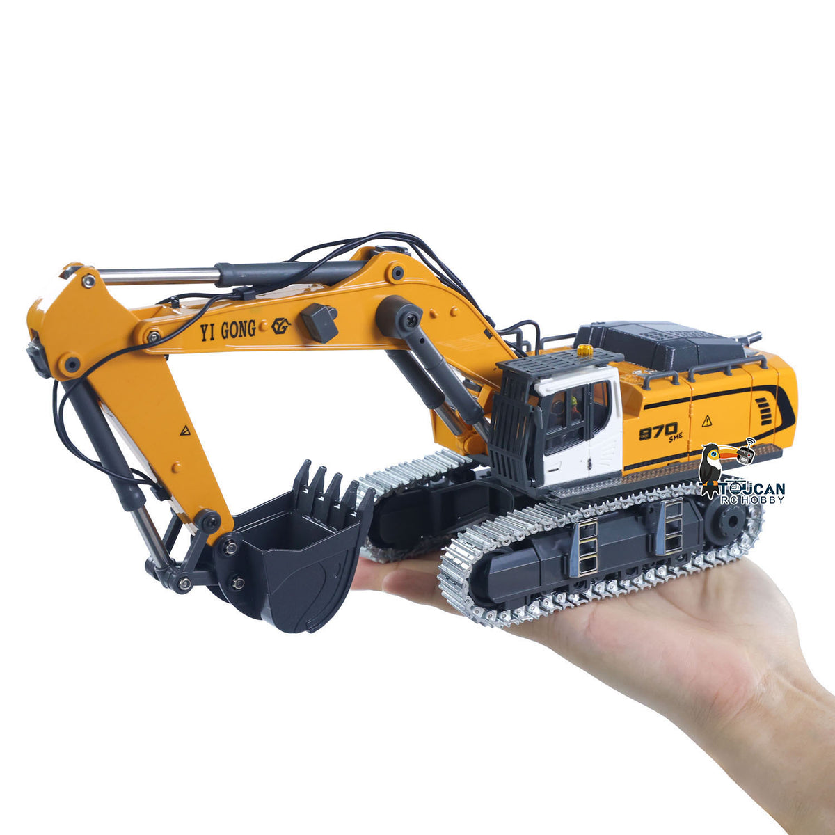 1/50 YIGONG K970 RC Digger With Metal Upper Hull And Metal Bucket Side Profile