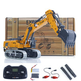 1/50 RC Excavator YIGONG K970 Metal Tracks Electric Lifting System Yellow Front View