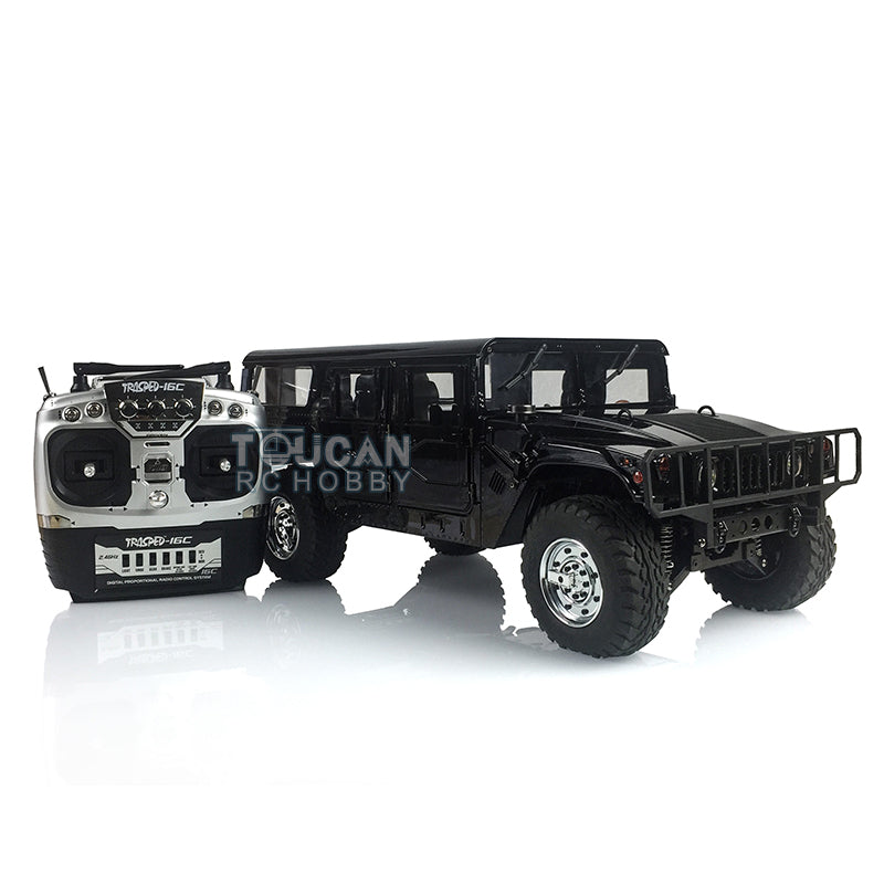 1/10 RC 4x4 truck black assembled includes 160A brushed ESC 9KG servo and 2.4GHz radio