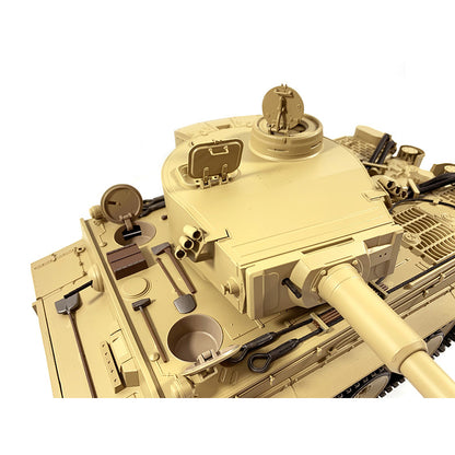 Mato 100 % Metall, Maßstab 1/16, gelb, deutscher Tiger I BB-Schießsatz, RC-Panzer 1220, Stahl-Antriebsgetriebe, gepanzertes Fahrzeug