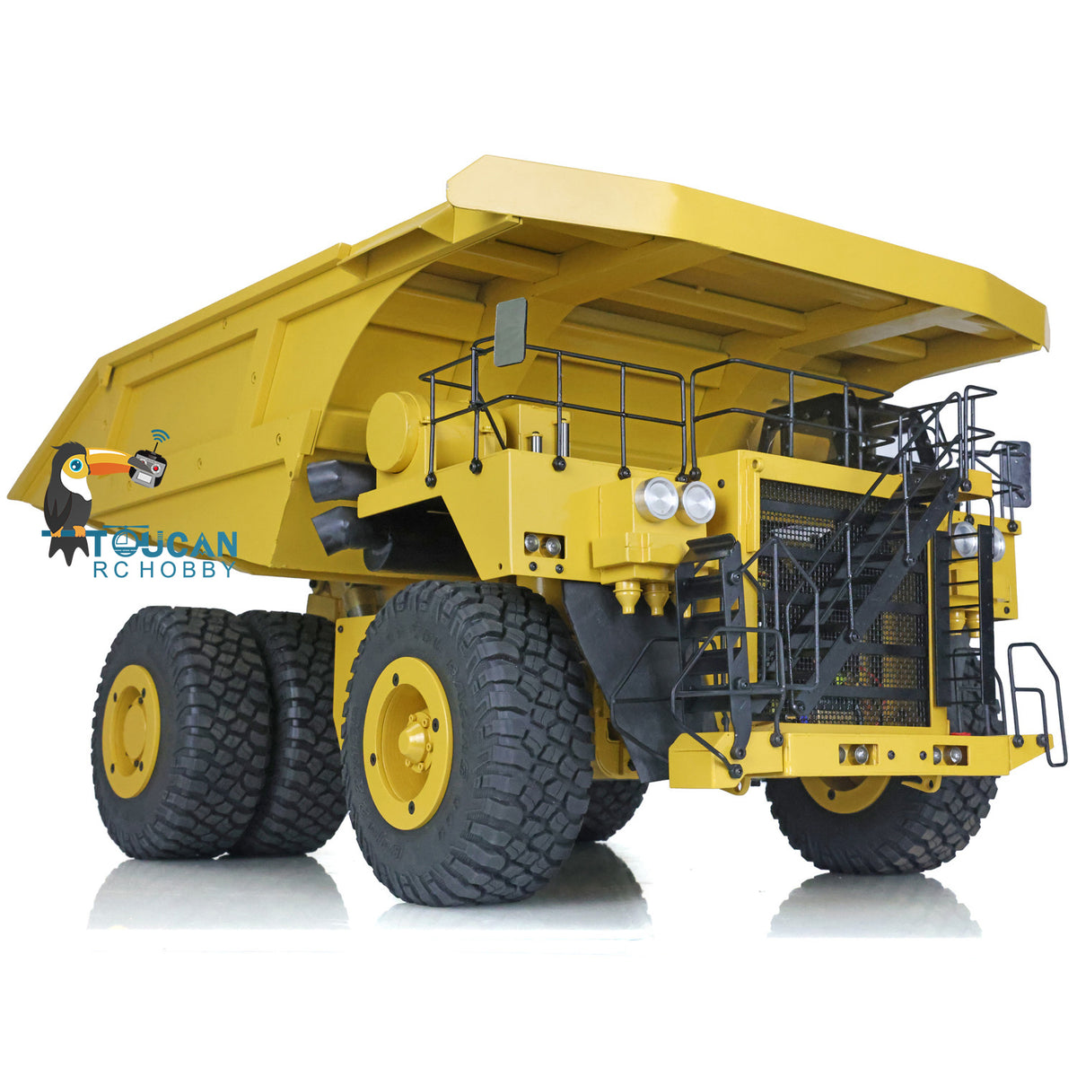 LZGH-C793D 1/20 Metal Hydraulic RC Dump Mining Truck Rock Tread Tire w/Radio Light Warning Sound No Battery