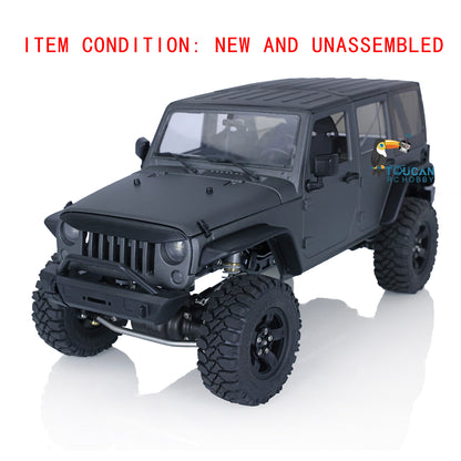 CAPO CUB2 JK Grün KIT 1/18 Metallchassis Crawler RC Auto W/O ESC Motor Servo Batterie Lichtsystem Flysky GT5 Sender 