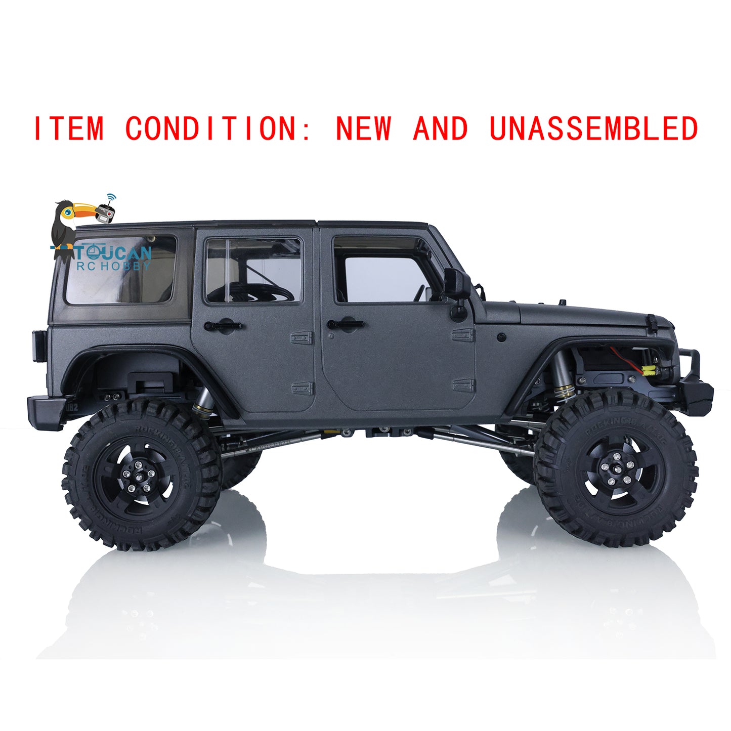 CAPO CUB2 JK Grün KIT 1/18 Metallchassis Crawler RC Auto W/O ESC Motor Servo Batterie Lichtsystem Flysky GT5 Sender 
