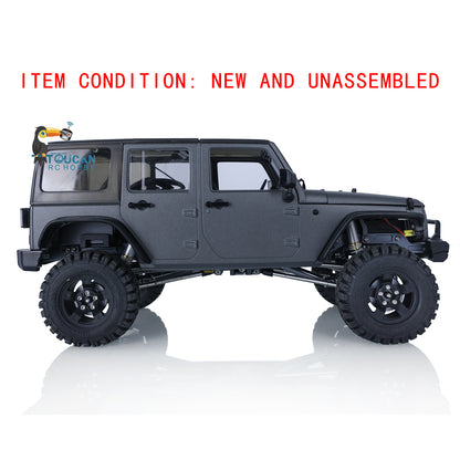 CAPO CUB2 JK Grün KIT 1/18 Metallchassis Crawler RC Auto W/O ESC Motor Servo Batterie Lichtsystem Flysky GT5 Sender 