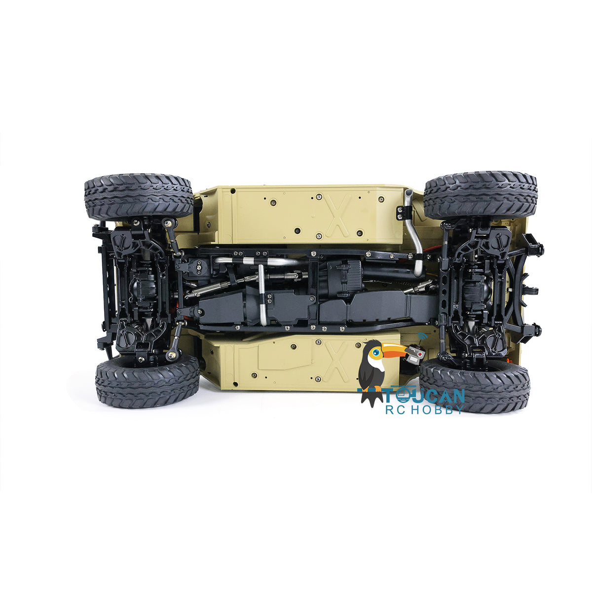 HG 1/10 4x4 US RC Militärfahrzeug P408 Fernbedienung Rennwagen Servo ESC Motor 16CH Funksystem a