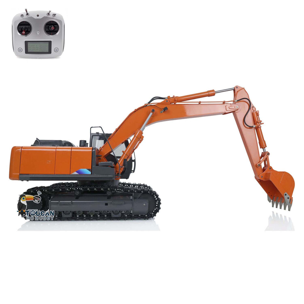Metall 1/12 Skala RC Hydraulikbagger Modell DIM H2 ZX210 Fernbedienung Bagger Truck W/Motor Radio Licht Aufkleber 
