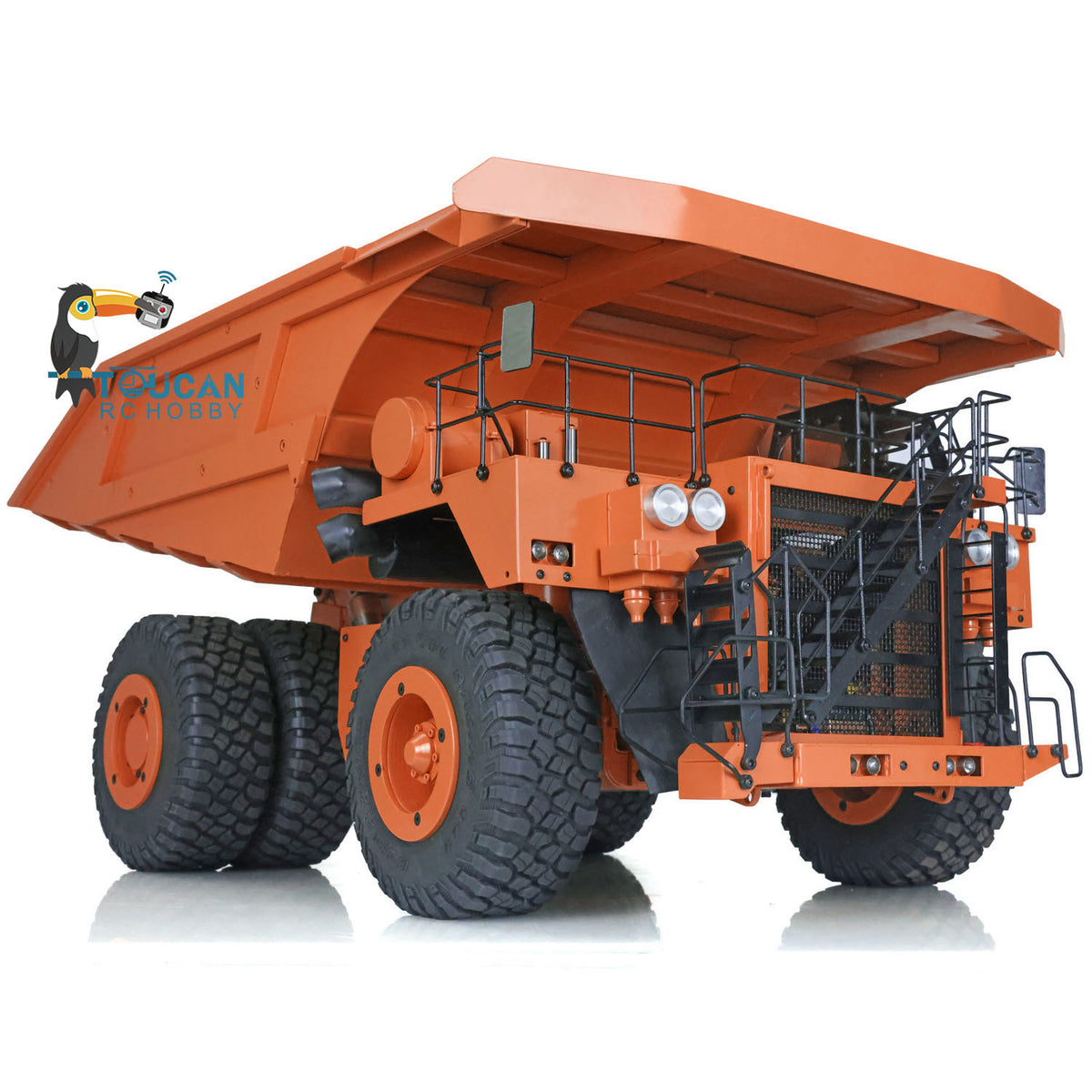 Orange 1/20 RC 793D Metall Hydraulischer Minen-LKW C793D Dumper Kipper I6X Radio ESC Motor Servo Lichtsystem Warntonsystem 