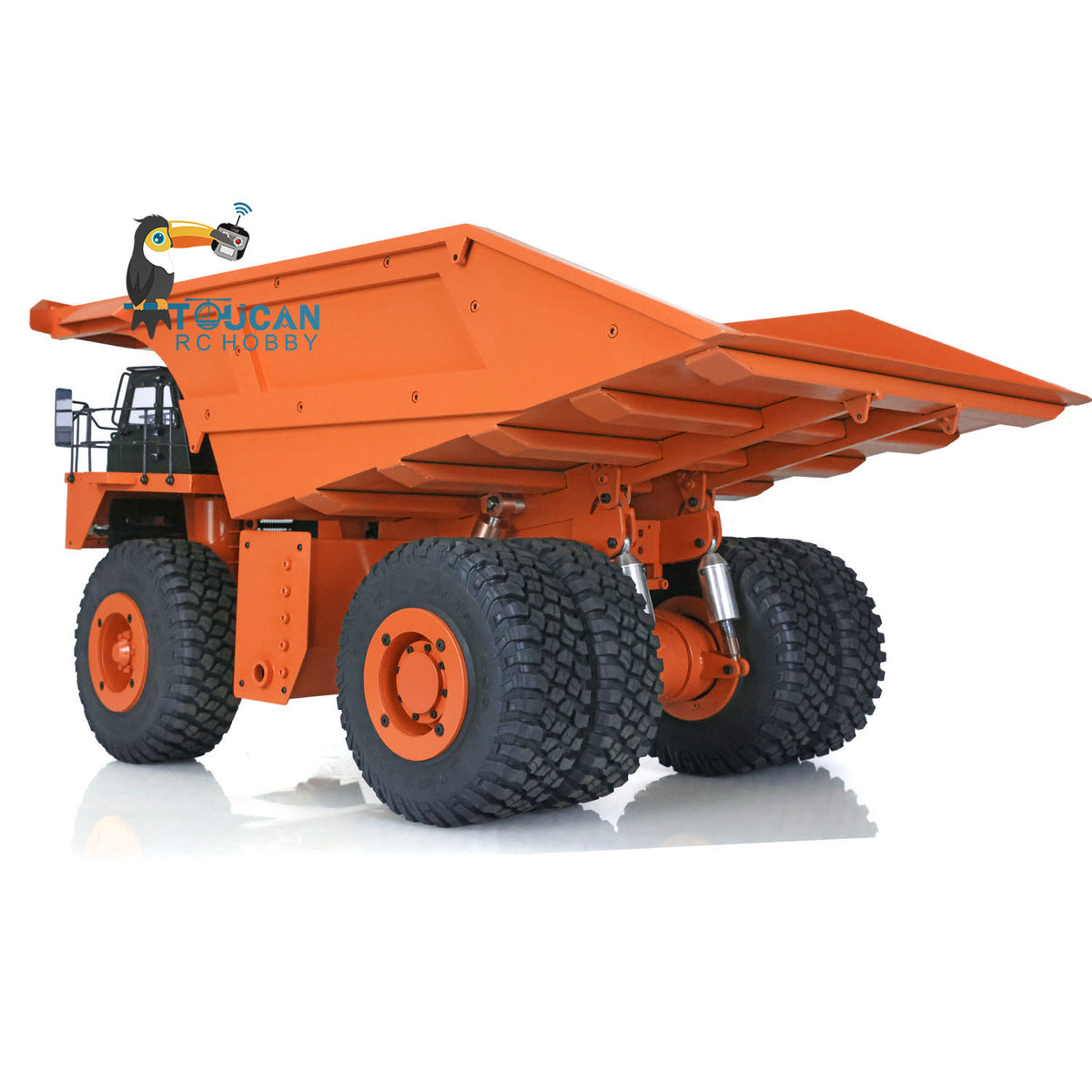 Orange 1/20 RC 793D Metall Hydraulischer Minen-LKW C793D Dumper Kipper I6X Radio ESC Motor Servo Lichtsystem Warntonsystem 