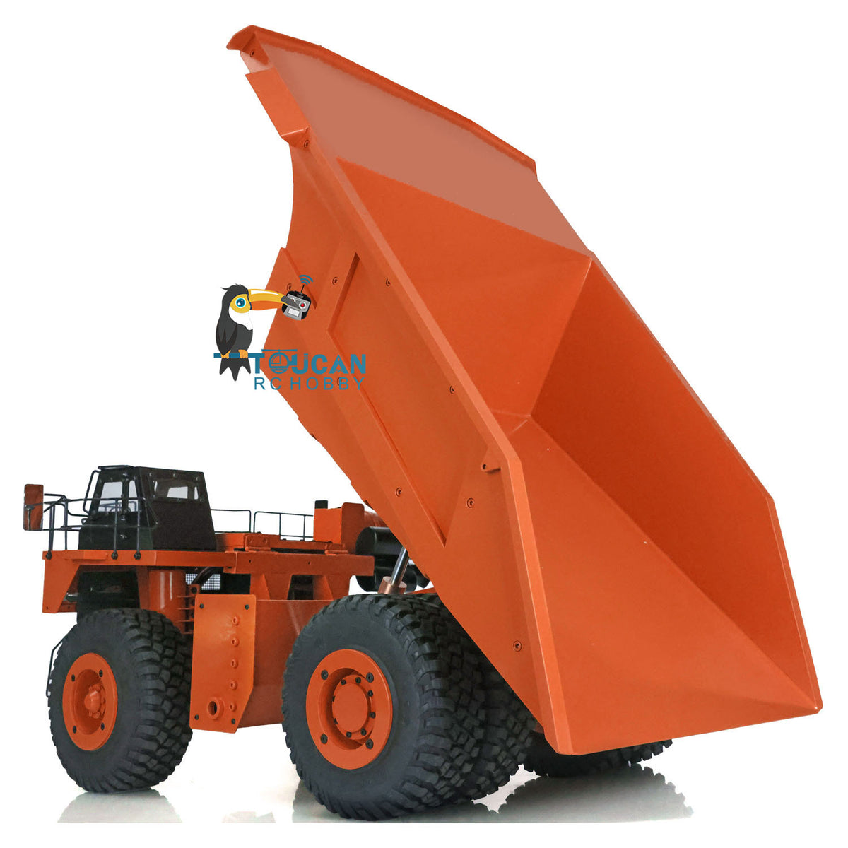 Orange 1/20 RC 793D Metall Hydraulischer Minen-LKW C793D Dumper Kipper I6X Radio ESC Motor Servo Lichtsystem Warntonsystem 