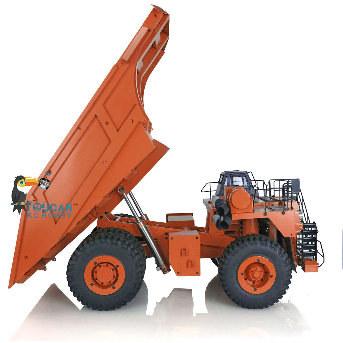 Orange 1/20 RC 793D Metall Hydraulischer Minen-LKW C793D Dumper Kipper I6X Radio ESC Motor Servo Lichtsystem Warntonsystem 