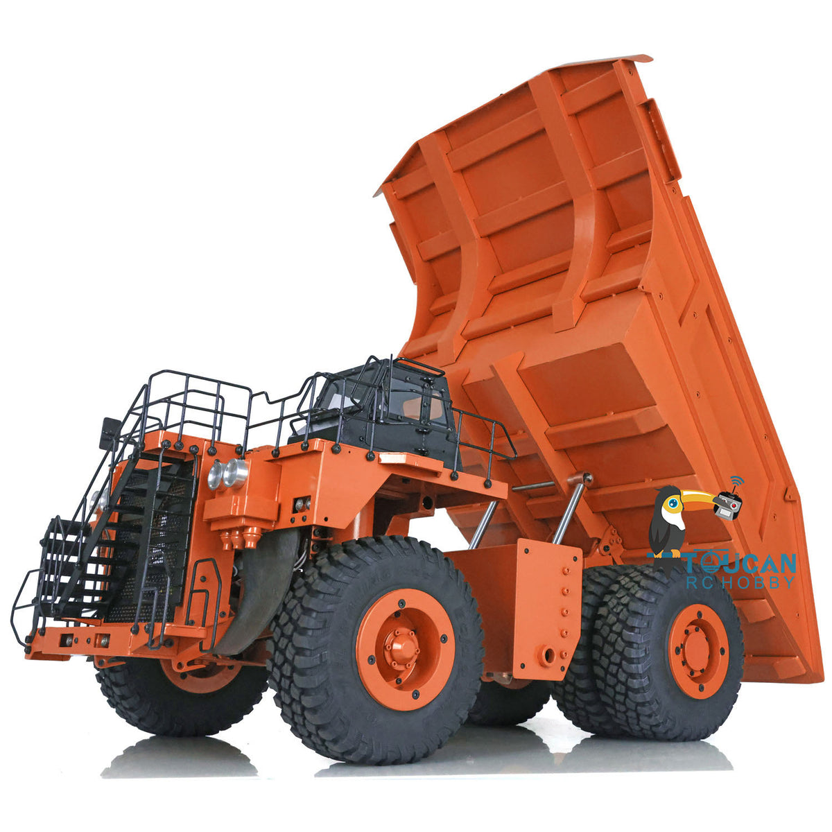 Orange 1/20 RC 793D Metall Hydraulischer Minen-LKW C793D Dumper Kipper I6X Radio ESC Motor Servo Lichtsystem Warntonsystem 