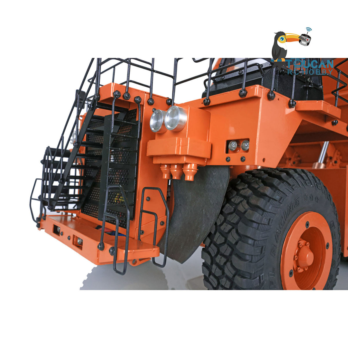 Orange 1/20 RC 793D Metall Hydraulischer Minen-LKW C793D Dumper Kipper I6X Radio ESC Motor Servo Lichtsystem Warntonsystem 