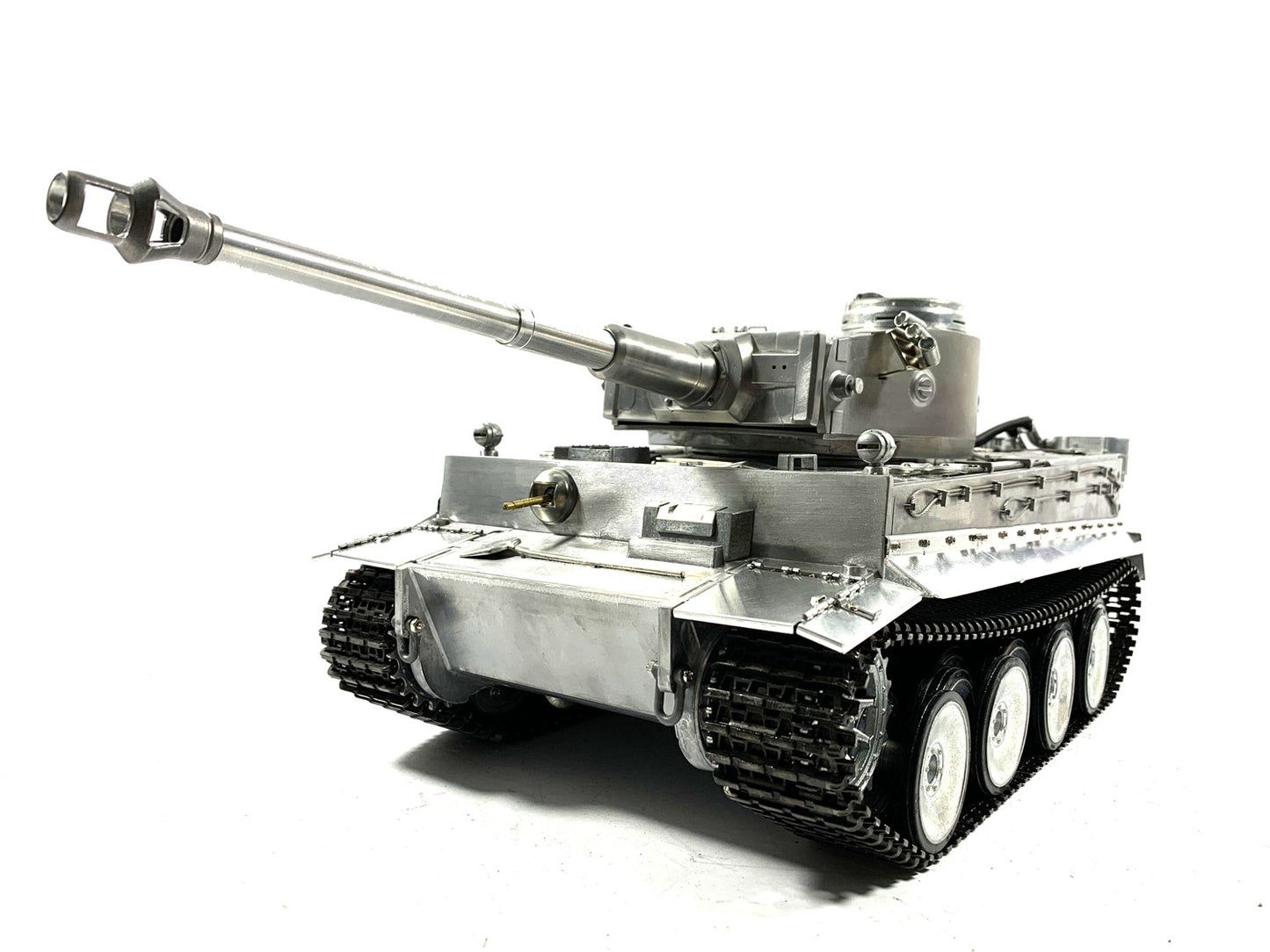 Mato 100% Metall 1/16 Deutscher Tiger I Infrarot-Laufrückstoß RTR RC Panzer 1220 Fernbedienung Modell Sender 360 Turm