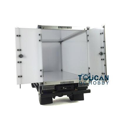 Toucanrc 1/14 2-Achsen-Lieferwagen, Kunststoffbehälter, RC-Sattelzugmaschine, Modell, Motor, Radio, ESC für Tamiyaya-Anhängerfahrzeuge